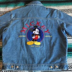 Disney *VINTAGE* Women's Mickey Mouse Embroidered Jean Jacket